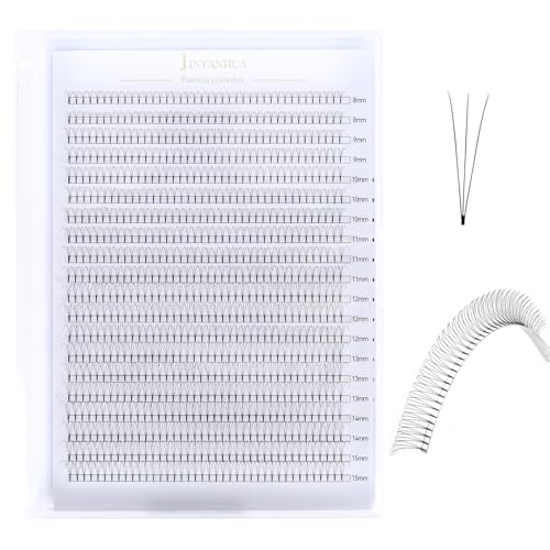 Premade 3D Lash Fans 800 Pack, 0.07mm Short Stem, 8-15mm Mix