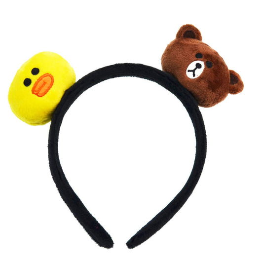 LKXHarleya 3D Brown Bear Ear Headbands, Cute Sally Chicken Animal Costumes Hairband, Cartoon Hair Accessories for Halloween Party Cosplay