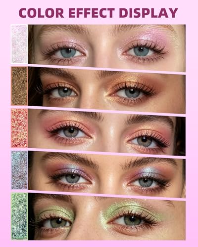 Duochrome Plum Blue Glitter Eyeshadow Palette