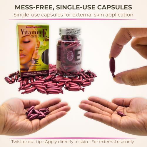 Pomegranate Skin Oil Capsules with Vitamin E - 90 Count
