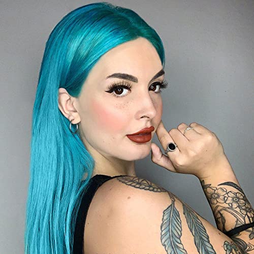MANIC PANIC Classic Atomic Turquoise Semi Permanent Hair Color - Neon Aqua Blue Hair Dye for Women & Men That Lasts 4-6 Weeks - Vegan, Ammonia & Cruelty-Free - Create & Mix Custom Shades (4oz / 2pk)