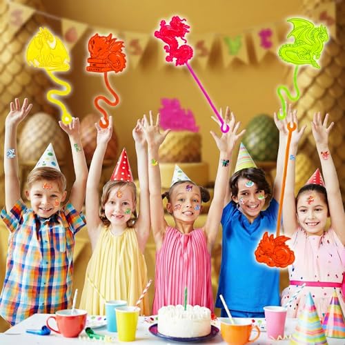 48pc Dragon Party Favors – Sticky Hands & Tattoos