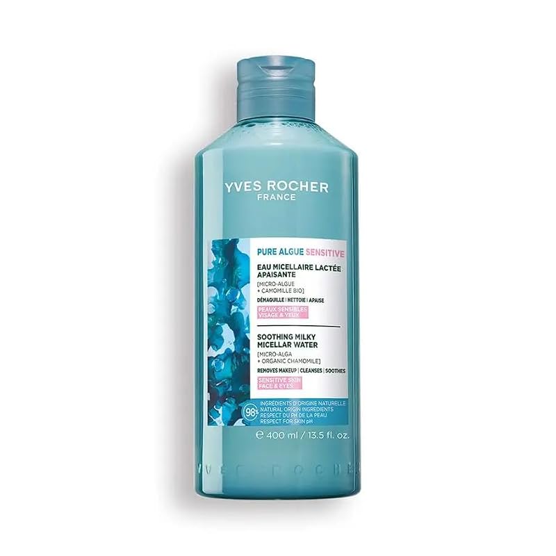 Yves Rocher Pure Algue Makeup Remover Milk – Gentle Face & Eyes Cleanser 400ml