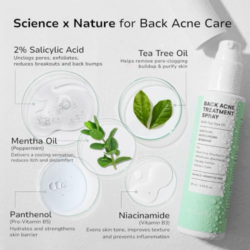 BellamiLuxx Back Acne Spray with 2% Salicylic Acid