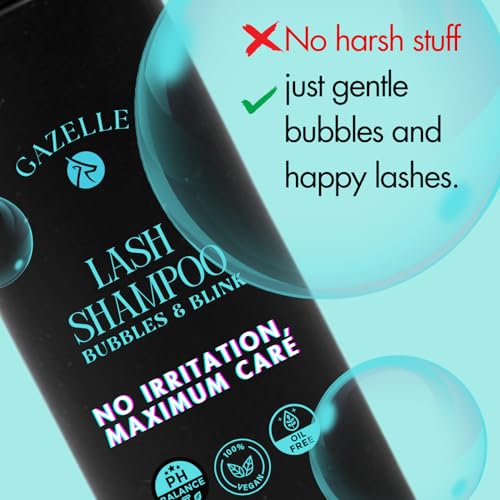 Gazelle Eyelash Shampoo with Brush – 60ml Lash Cleanser