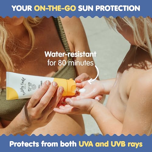 TUBBY TODD Mineral Sunscreen SPF 50 - Broad Spectrum Sunscreen Lotion for Kids - Water-Resistant for 80 Minutes - Safe for Sensitive Skin - Non-Greasy Feel - 2 Pack, 4 Fl Oz