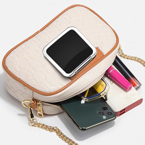 SANTOO 15X Magnifying Compact Makeup Mirror - Travel-Friendly, Portable & Two-Sided