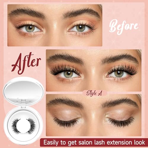 Magnetic Eyelashes with Applicator - No Glue, Natural Look