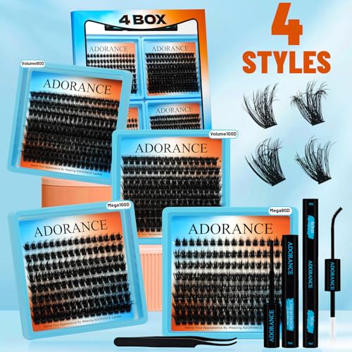 Adorance Lash Clusters Kit 550pcs DIY Eyelash Extensions