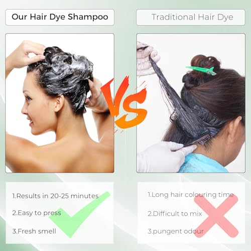 Black Hair Dye Shampoo 3-in-1 | Gray Hair Coverage