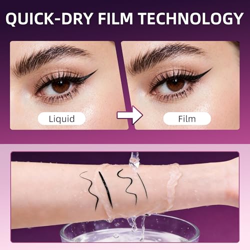 Black Liquid Eyeliner Waterproof Ultra Fine Precision Tip