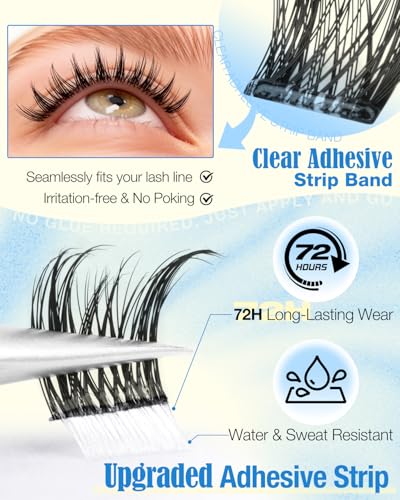 Self Adhesive Lash Clusters 10-14MM Wispy Short Eyelashes