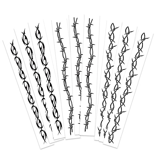 Barbed Wire Temporary Tattoos - Classic & Multi-Pack Styles