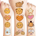 96PCS Cookie Temporary Tattoos - 8 Sheets Party Favors