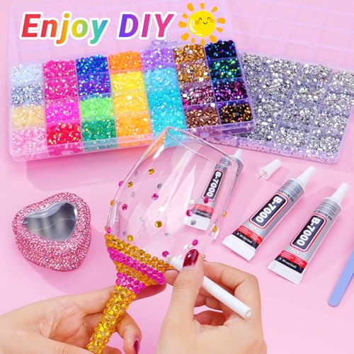 79000 Pcs Resin Flatback Rhinestones Kit with B7000 Glue