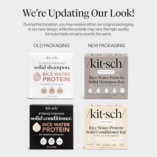 Kitsch Rice Water Solid Shampoo & Conditioner Bar Set (2-Piece)