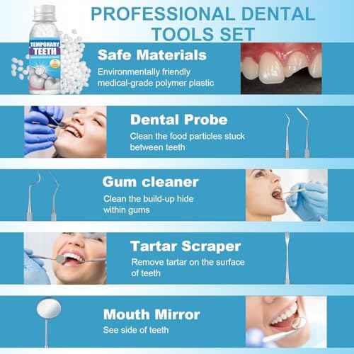 Tooth Repair kit with 4 Dental Tools, temporary tooth filling kit, tooth replacement missing teeth, Save Smile Cause Bad Teeth and Smile Confidently Again