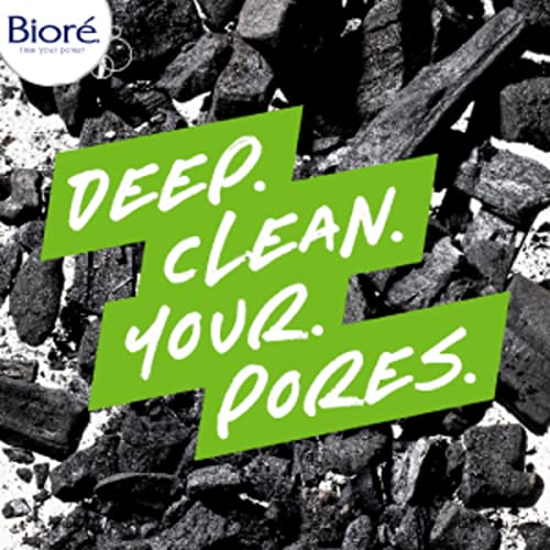 Bioré Deep Pore Charcoal Daily Face Wash, with Deep Pore Cleansing for Dirt and Makeup Removal From Oily Skin, 1 oz, 36-pack