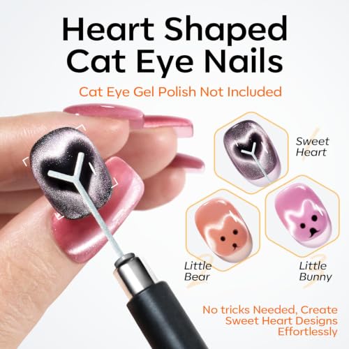 modelones Cat Eye Magnet 15PCS for Magnetic Gel Nail Art - DIY Halloween Effect