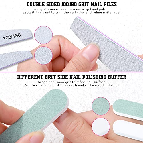 Nail Care Kit with Files, Buffers, Cuticle Tools & Oil