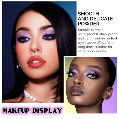 Deep Light Purple Matte Shimmer Eyeshadow Palette - 9 Blendable Shades