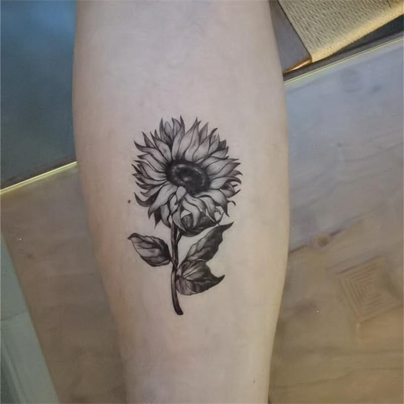 Sunflowers Temporary Tattoo Stickers Waterproof 24-Pack