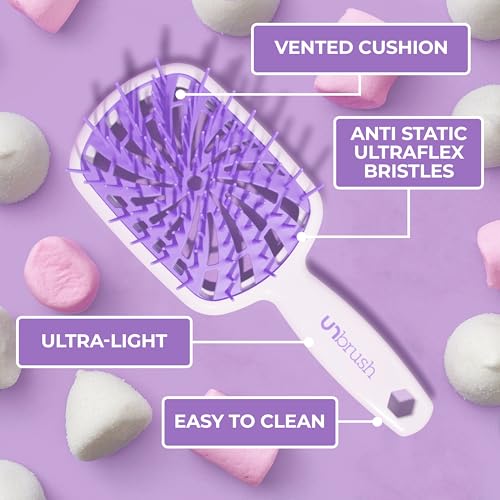 FHI Heat UNbrush Plus Vented Detangling Brush - Sugar Plum for Fine & Fragile Hair