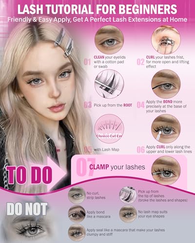 Manga Lash Clusters Natural Wispy D-Curl 8-16MM 110Pcs