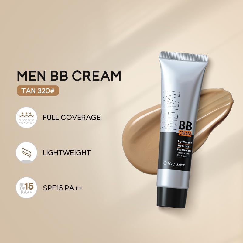 AKARY Men's BB Cream SPF 15 PA++ - Full Coverage Foundation