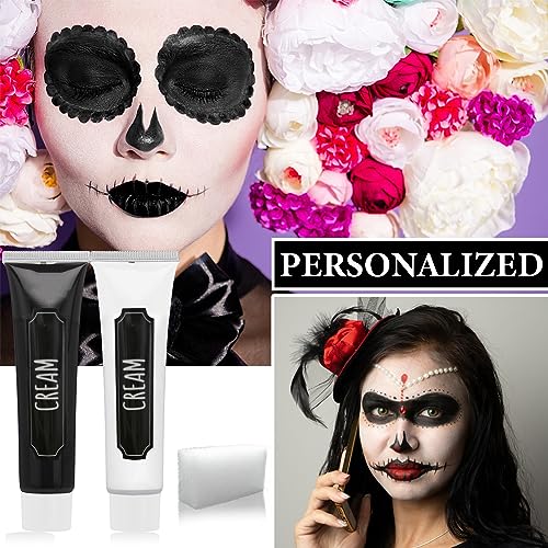 Black & White Face Paint Kit for Halloween SFX Makeup