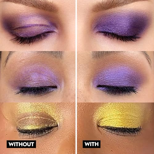 Urban Decay Eyeshadow Primer & Liquid Glitter Eyeshadow Bundle - Eyeshadow Primer Potion (0.33 Fl Oz) for Crease-free Eye Makeup - 24/7 Glaze-On Eyeshadow (Silver Spooning) for Buildable Shimmer