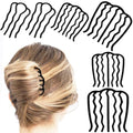 Metal Hair Fork Combs for Updo Bun Hairstyles - 6 Piece Set