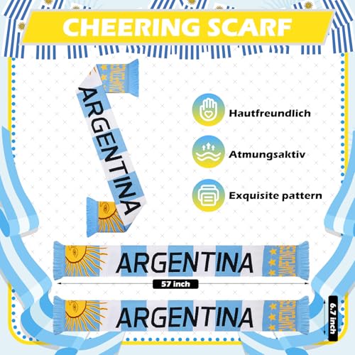 Eurzom Double-Sided Soccer Scarf for Spain Fans Polyester