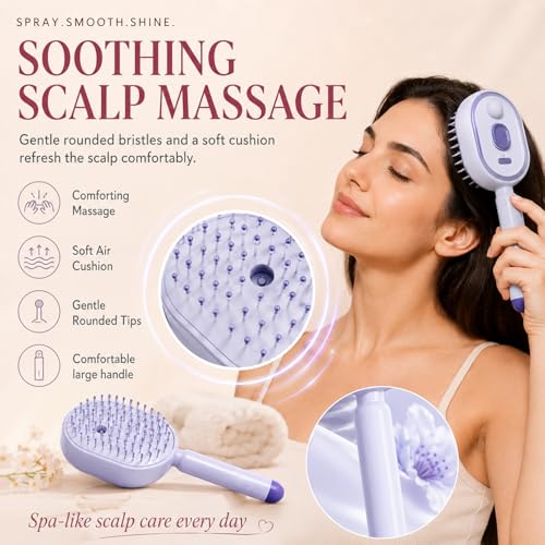 Electric Air Cushion Massage Spray Comb | Anti-Static Hair Brush