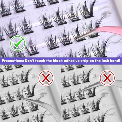 Self-Adhesive Lash Clusters - Pre-Glued DIY Eyelash Extensions 56pc