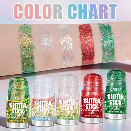 Red Glitter Stick - Face Body Makeup, 32g