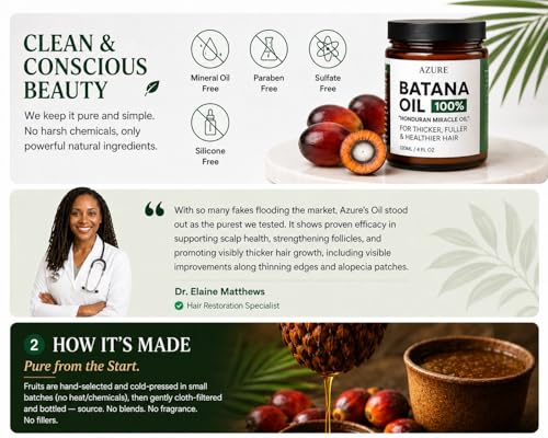 AZURE Batana Oil Paste for Hair Growth & Nourishment 4 fl oz