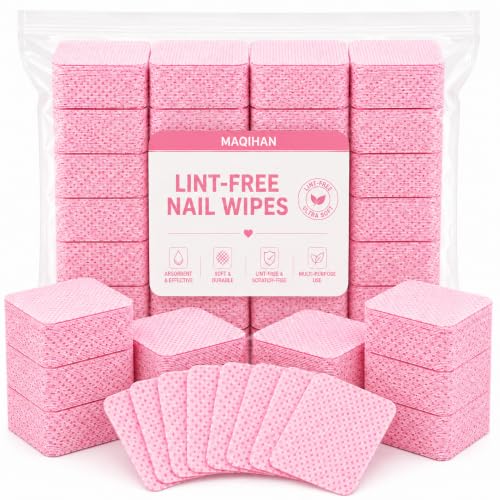 600 Count Lint-Free Nail Wipes for Gel Polish & Manicure Removal - Pink, One Size