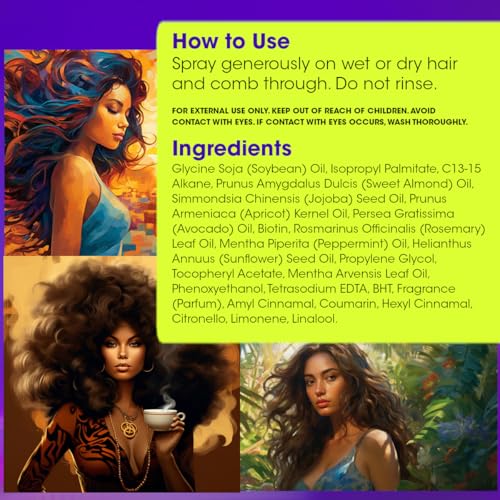 Difeel Root Repair & Growth Leave-In Spray for Hair Strength & Frizz Control 8oz