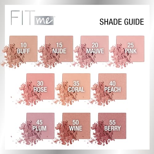 Maybelline Fit Me Loose Finishing Powder + Fit Me Blush Makeup Bundle, Includes 1 Setting Powder in Fair and 1 Blush in Pink