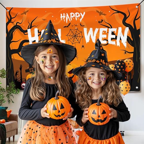 50 PCS Halloween Temporary Tattoos for Kids Party