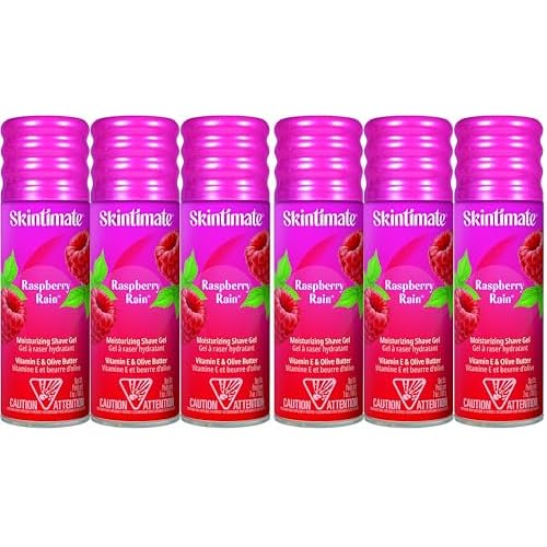 Skintimate Raspberry Rain Shave Gel for Women | Skintimate Shaving Cream for Women,Womens Shaving Cream,Shave-Cream,Shaving-Foam,Womens-Shave Gel,7oz each,(Pack of 6)