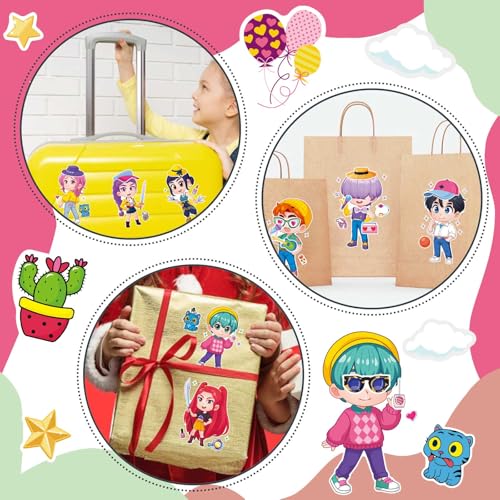 32 Mixed Demon Character Stickers Pack for Kids