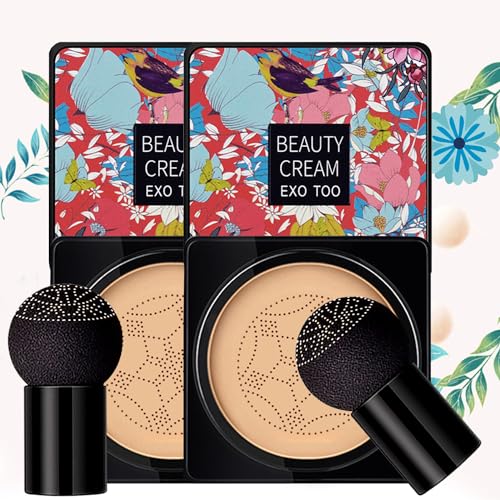 NUIBO Air Cushion CC Cream Foundation with Mushroom Sponge - 2 Pack