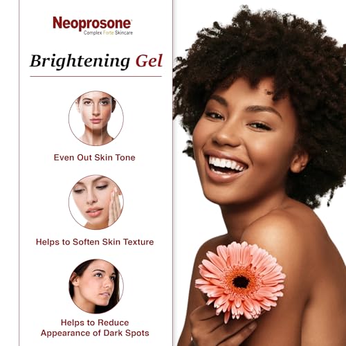 Neoprosone Skin Brightening Gel - 1 fl oz / 30 ml - Daily Skin Moisturizer, works on Oily, Combination, Sensitive Skin, with Alpha Arbutin, For Face & Body