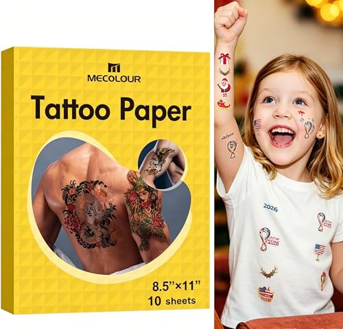 Temporary Tattoo Paper for Inkjet Printer - 10 Sets