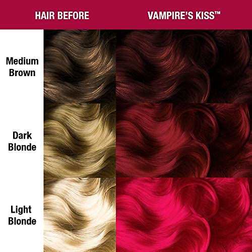 MANIC PANIC Classic Vampire's Kiss Semi Permanent Hair Color - Medium Red Hair Dye for Women & Men That Lasts 4-6 Weeks - Vegan, Ammonia & Cruelty-Free - Create & Mix Custom Shades (4oz / 2pk)
