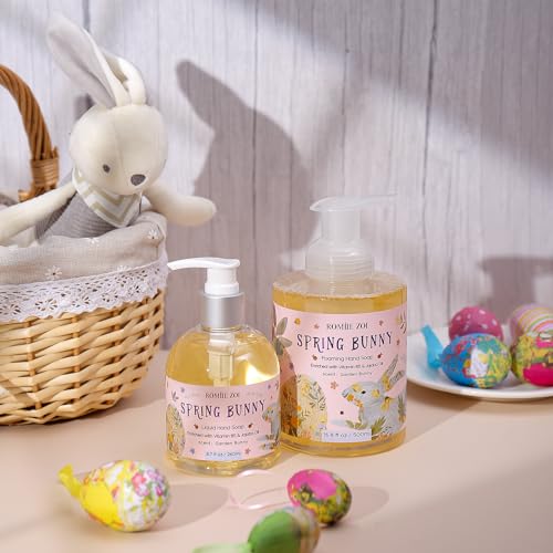 ROMIIE ZOI Foaming Hand Soap for Easter Gift Basket- Spring Bunny - Infused with Garden Bunny Aroma - 500 ML / 16.8 FL OZ