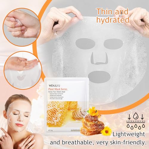 Turmeric Soap Skincare Set with Honey Face Sheets Mask,Hydrating Travel Size Turmeric Face Wash,Moisturizing Face Toner & Face Serum & Face Cream,Eye Cream Skin Care Gift Set for Women£¨9PCS)