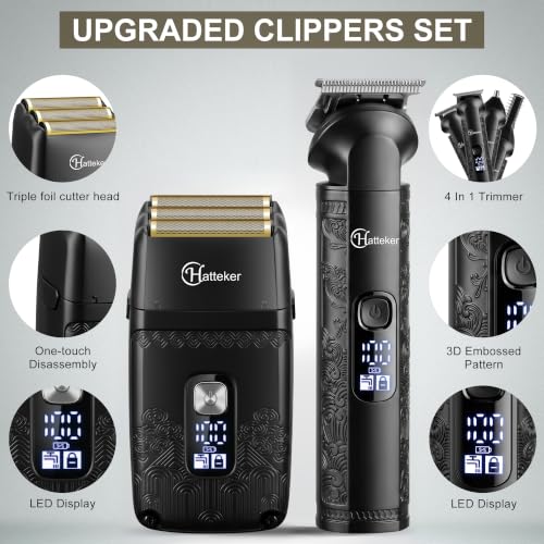 Hatteker Professional Hair Clipper & Foil Shaver Kit